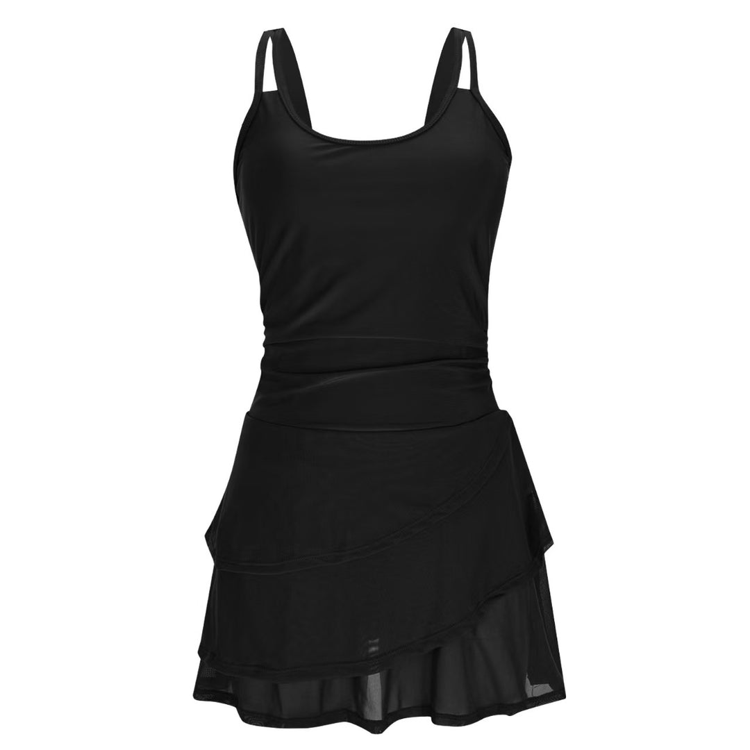 Damen Sportliches Schwimmbadkleid mit integrierter Shorts Drune