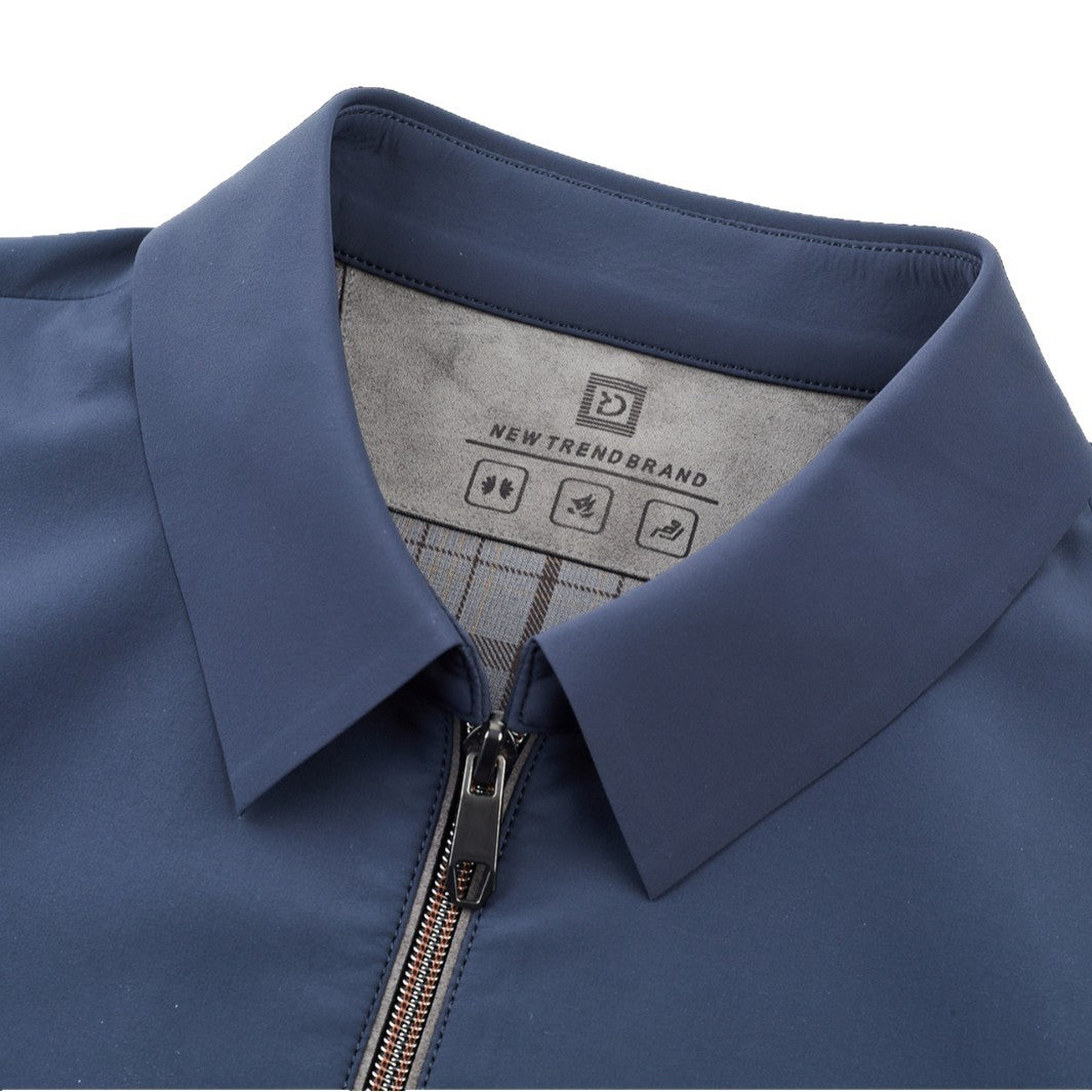 Herren leichte Funktionsjacke mit modischem Stehkragen Drune