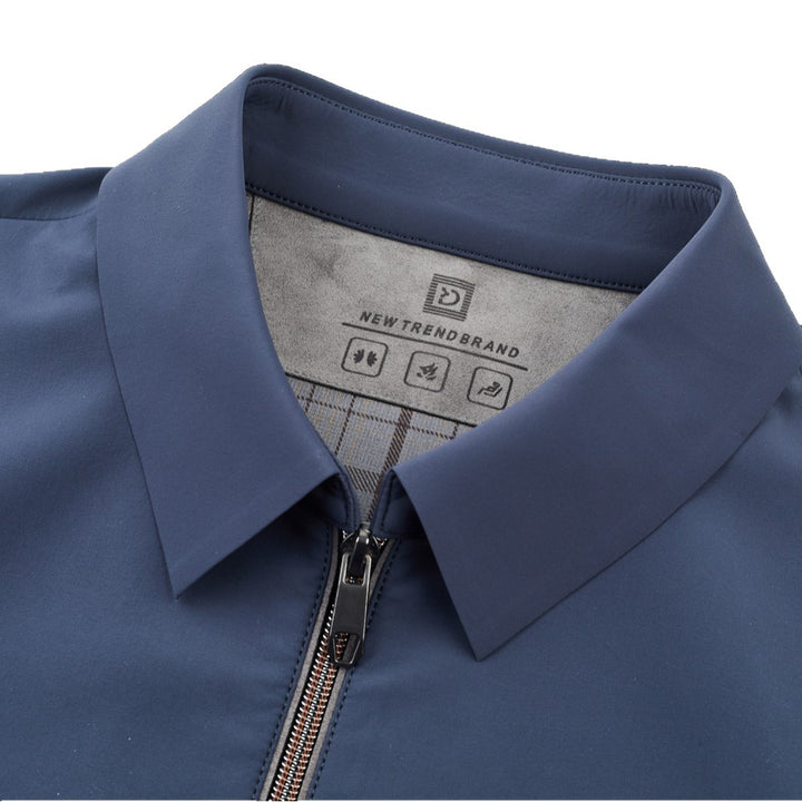 Herren leichte Funktionsjacke mit modischem Stehkragen Drune