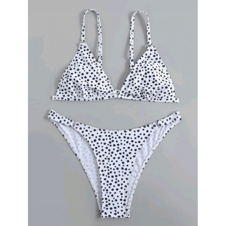 Damen Triangel-Bikini mit verspieltem Muster Drune