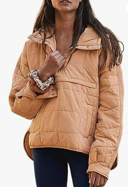 Damen Übergröße Steppjacke mit Kapuze Drune