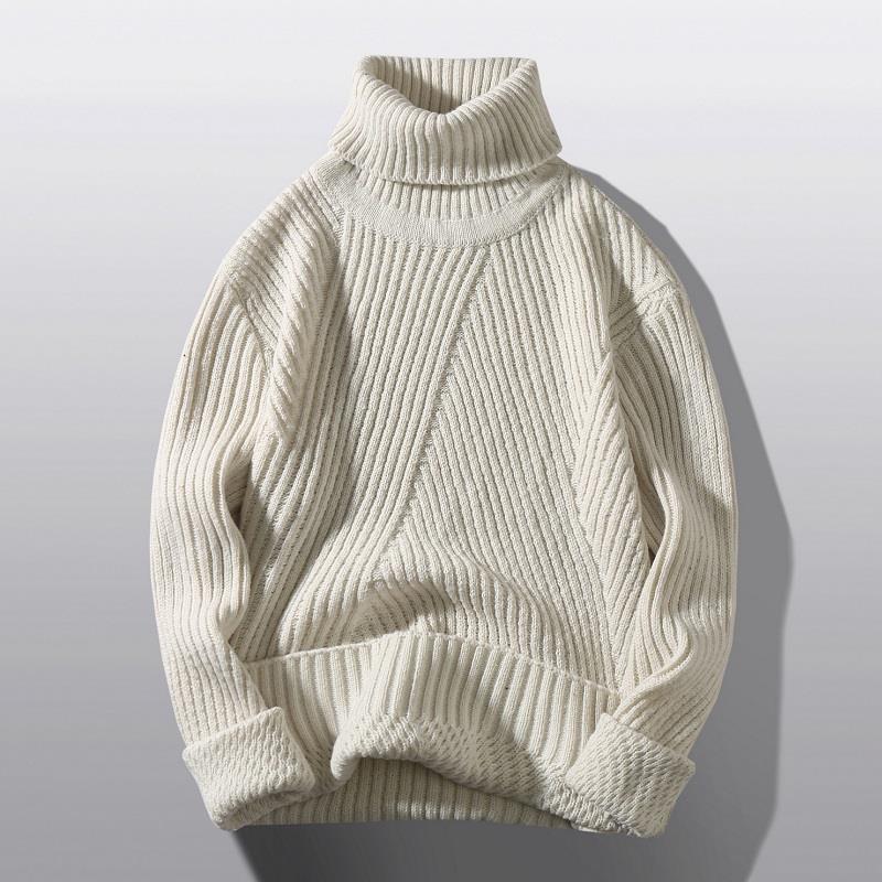 Damen Grobstrick-Rollkragenpullover mit aufwendigem Rippmuster Drune