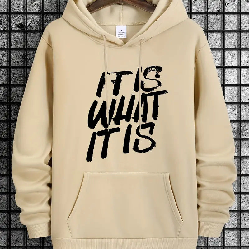 Damen Kapuzenpullover mit modernem Schriftzug und bequemer Passform Drune