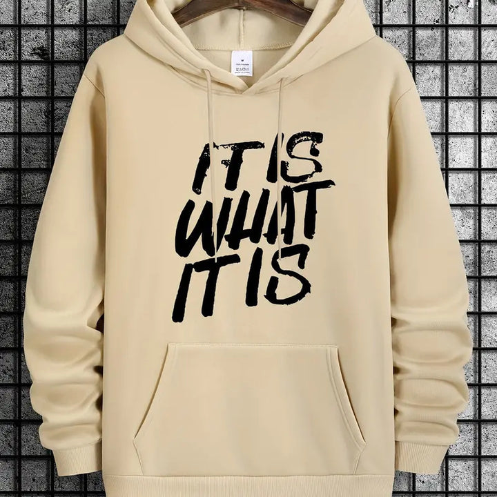 Damen Kapuzenpullover mit modernem Schriftzug und bequemer Passform Drune