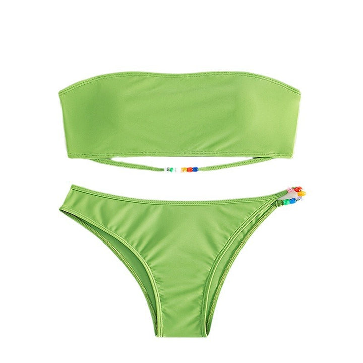 Damen Bandeau-Bikini mit modisch verzierbarem Träger Drune