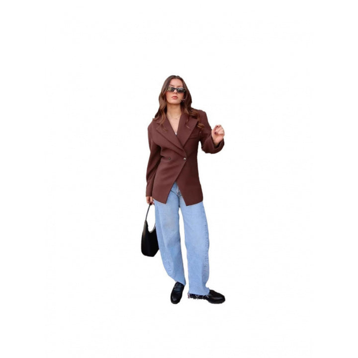 Damen Eleganter Oversize-Blazer mit doppelt gefüttertem Design Drune