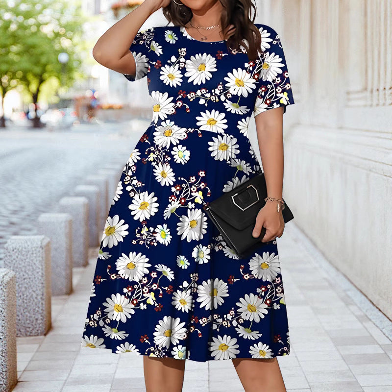 Damen Midikleid mit floralem Design und elegantem Schnitt Drune