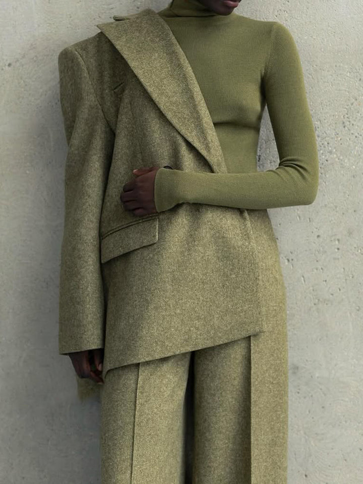 Damen Oversized Blazer mit asymmetrischem Schnitt und eleganten Details Drune