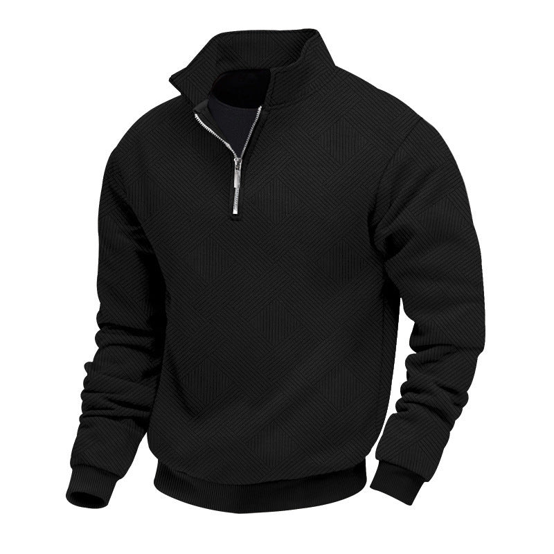 Herren feiner Strickpullover mit hochgeschlossenem Kragen Drune