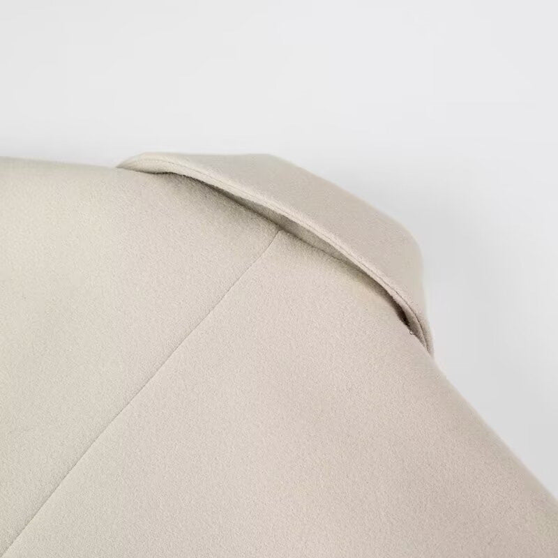 Damen eleganter Blazer-Mantel mit Fransen Drune