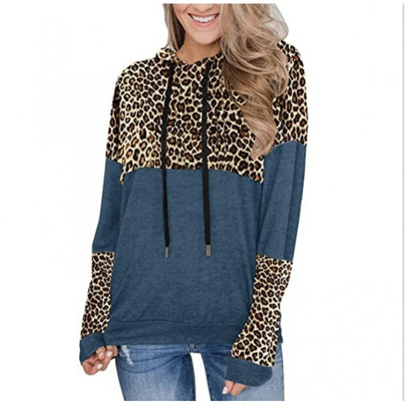 Damen Kapuzenpullover im stylishen Leopardenmuster und lässigem Schnitt Drune