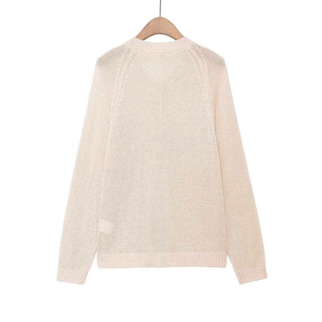 Damen nan Feinstrick-Henley-Pullover mit Knopfleiste und Raglanärmeln Drune