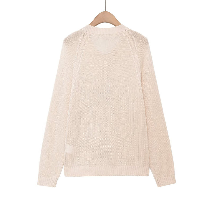 Damen nan Feinstrick-Henley-Pullover mit Knopfleiste und Raglanärmeln Drune