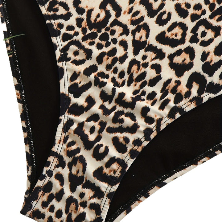 Damen Triangel-Bikini-Set mit edlem Wickeltuch und raffiniertem Animal-Print Drune