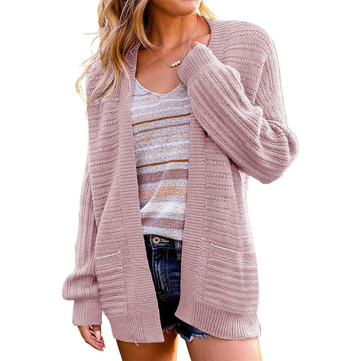 Damen gemütlicher Strickcardigan mit besonderen Details Drune
