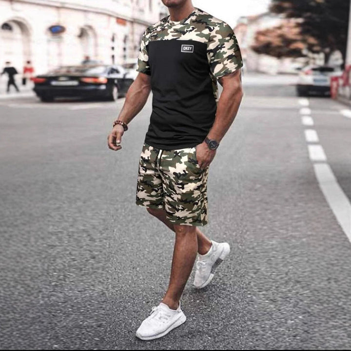 Herren Camouflage Sportanzug mit modernem Design und praktischen Taschen Drune