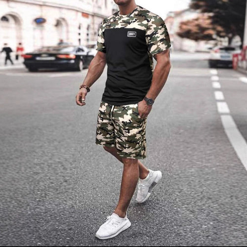 Herren Camouflage Sportanzug mit modernem Design und praktischen Taschen Drune