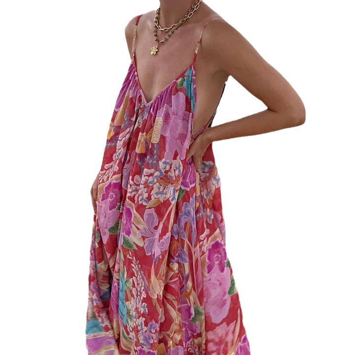 Damen Maxikleid mit floralem Muster Drune