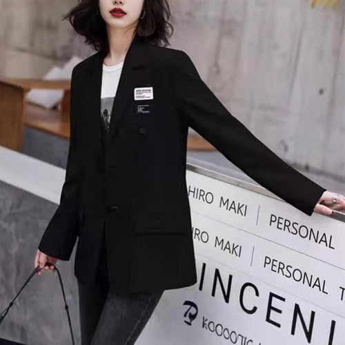 Damen eleganter Oversize-Blazer mit doppelt belegtem Schnitt und modernen Details Drune