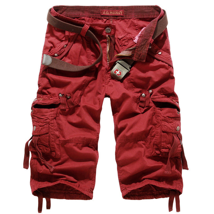 Herren Cargo Shorts mit Mehreren Taschen Drune