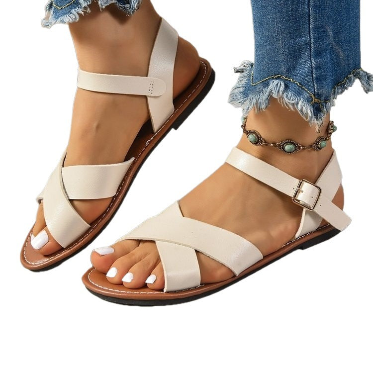 Damen Komfortable und stilvolle Riemensandalen mit verstellbarem Riemendesign Drune