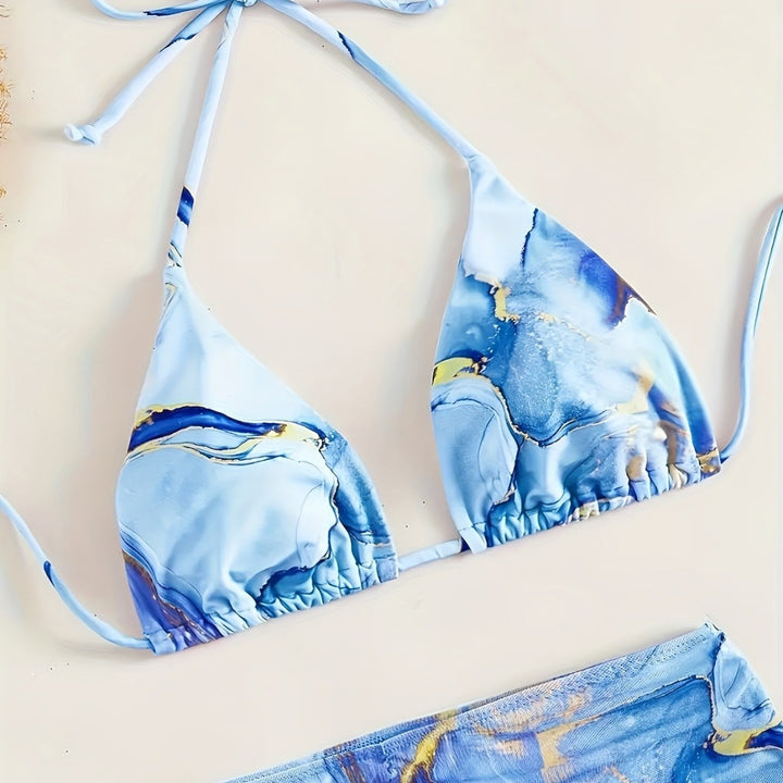 Damen Triangel-Bikini mit modischem Wickelrock Drune
