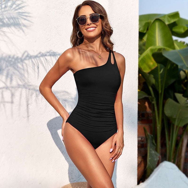 Damen One-Shoulder Badeanzug Drune