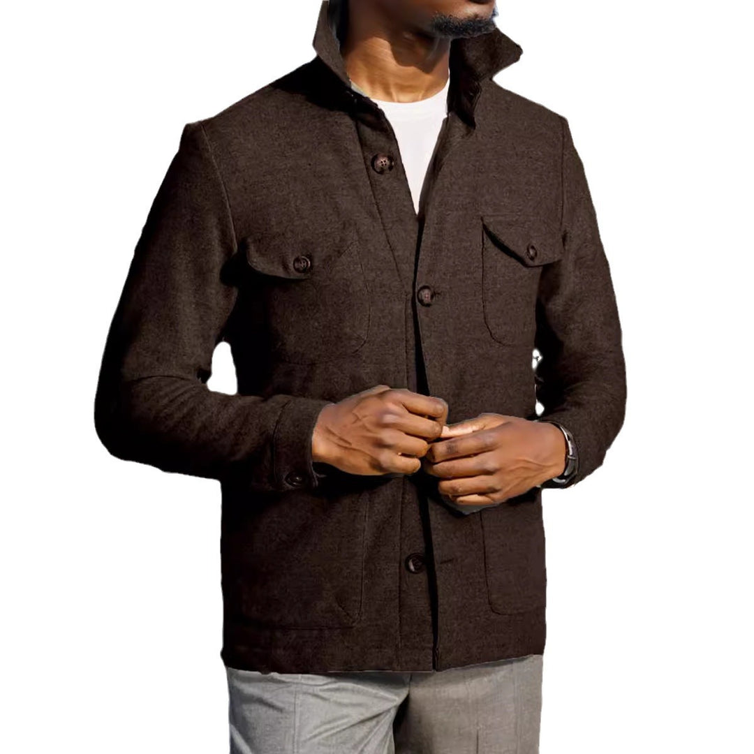 Herren lässige Steppjacke mit hohen Taschen Drune