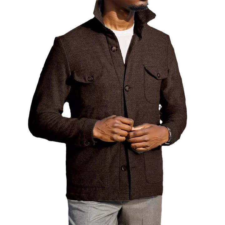 Herren lässige Steppjacke mit hohen Taschen Drune