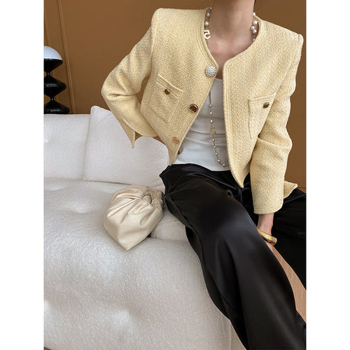 Damen Elegante Jacke mit Knopfdetails und praktischen Taschen Drune