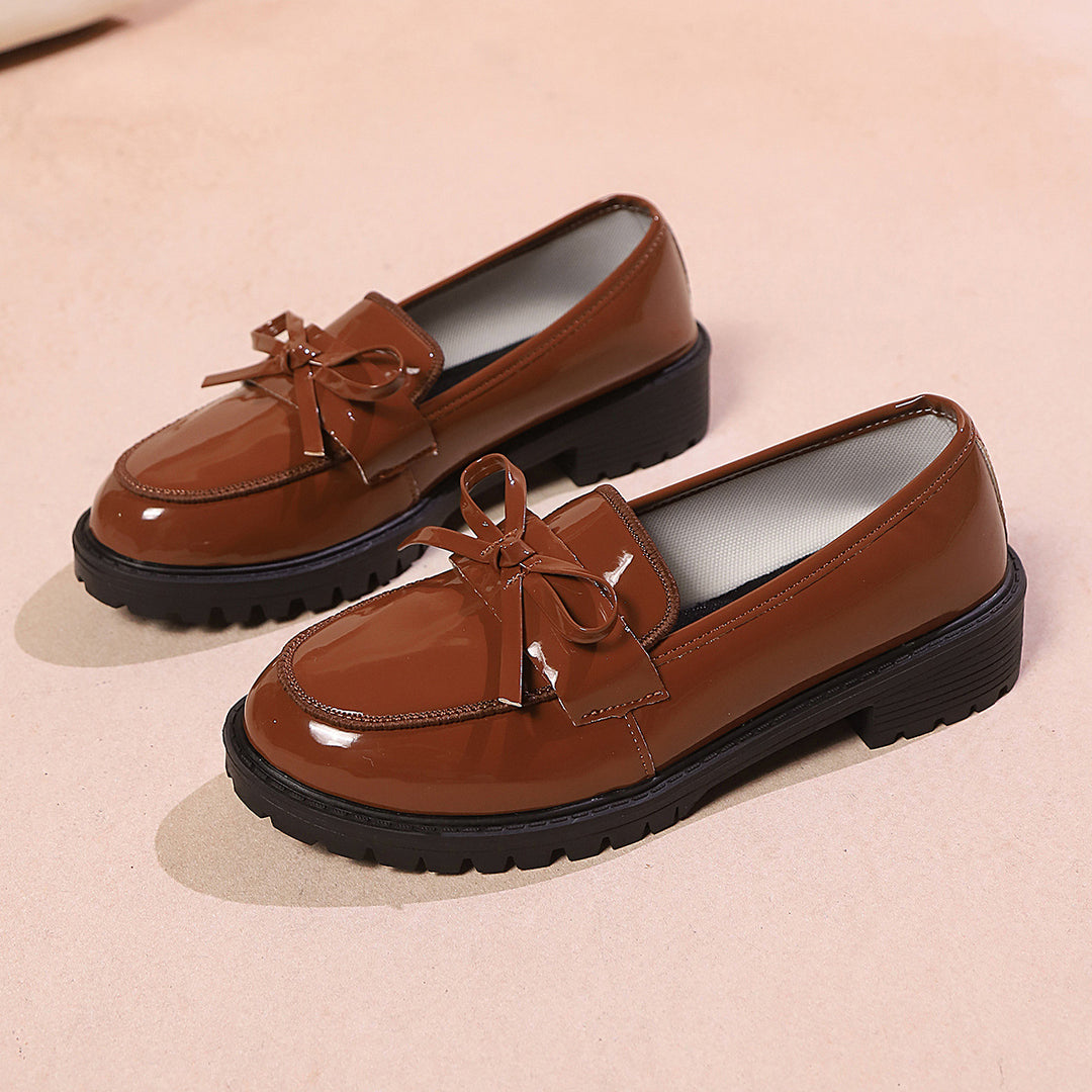 Damen Elegante Lacklederschuhe mit dekorativem Riemchen und rutschfester Sohle Drune
