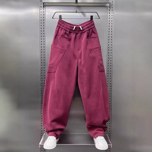Damen bequeme Sweathose mit Cargo-Taschen Drune