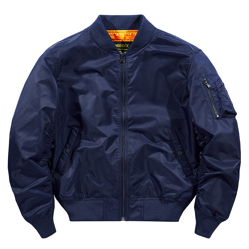 Herren  leichte MA-1 Flugbomberjacke im Stil mit Taschenutilityfach und gerippten Abschlüssen Drune