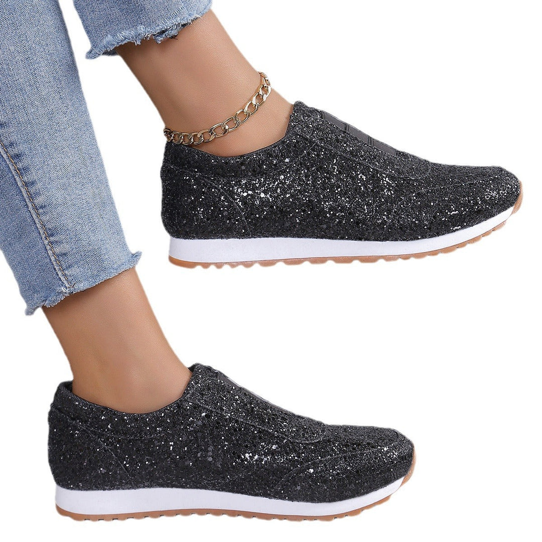Damen Glitzernde Slip-On Sneakers mit komfortabler Sohle Drune
