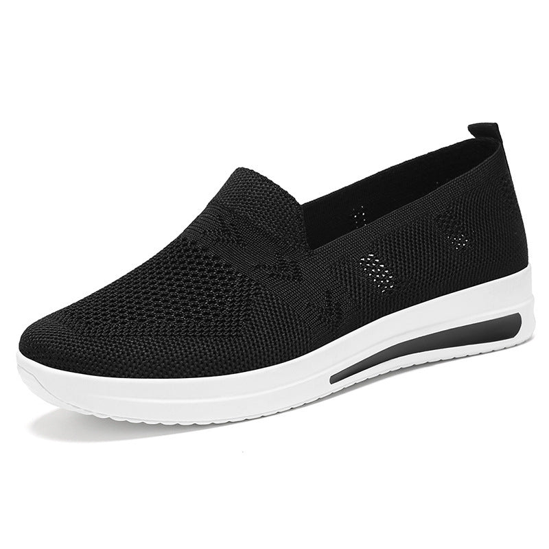 Damen Slip-On Freizeitsneaker mit atmungsaktivem Strickoberteil und rutschfester Sohle Drune