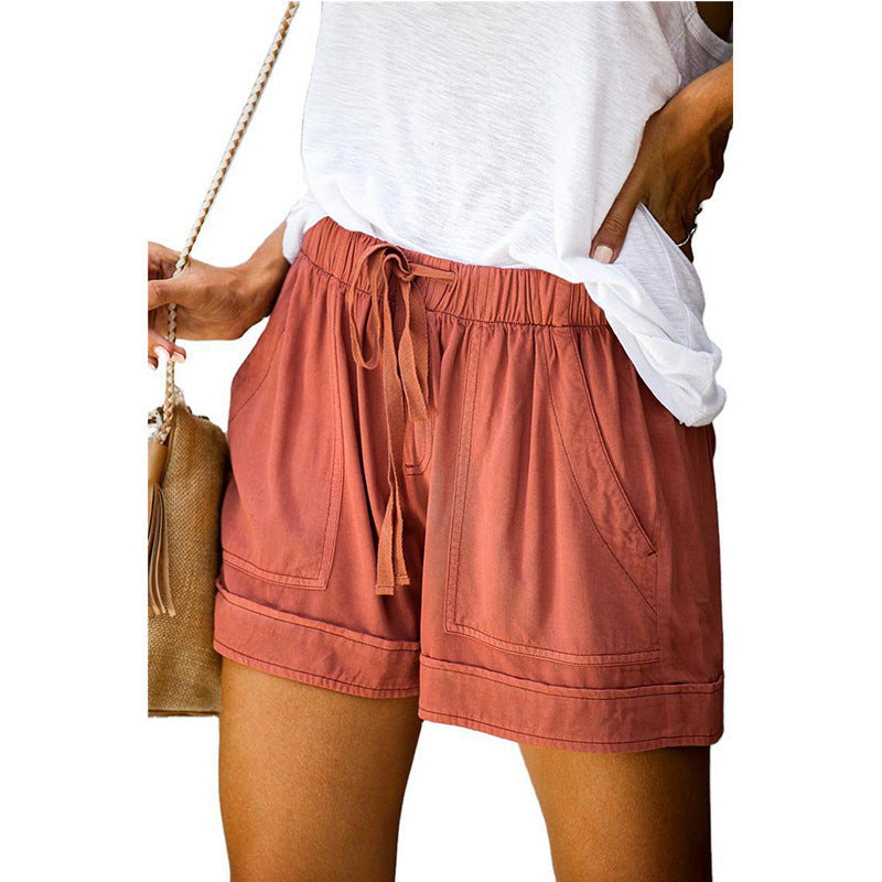 Damen Bequeme Sommer-Shorts mit elastischem Bund und praktischen Taschen Drune