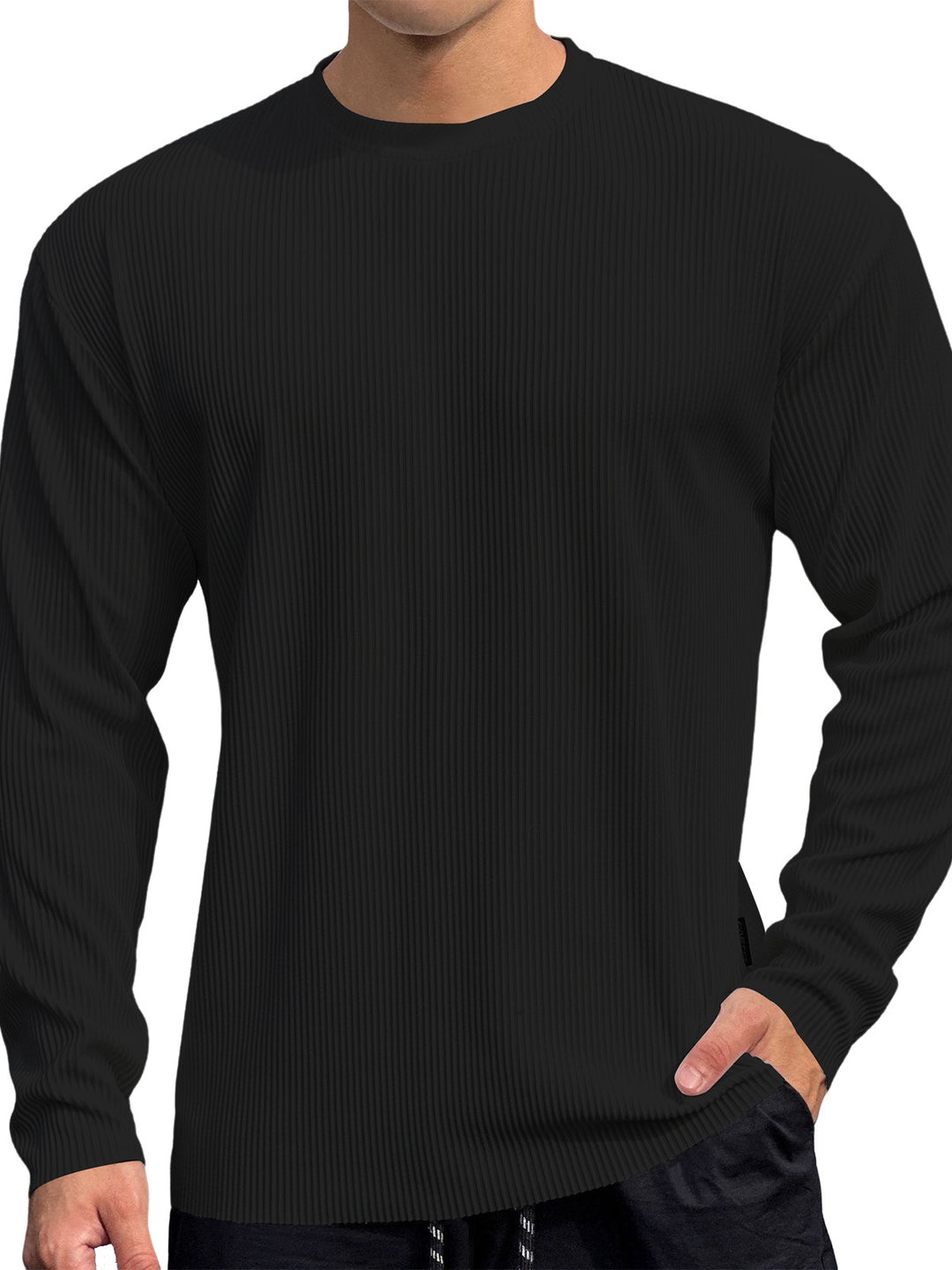 Herren Feinstrickpullover mit strukturiertem Rippenmuster Drune