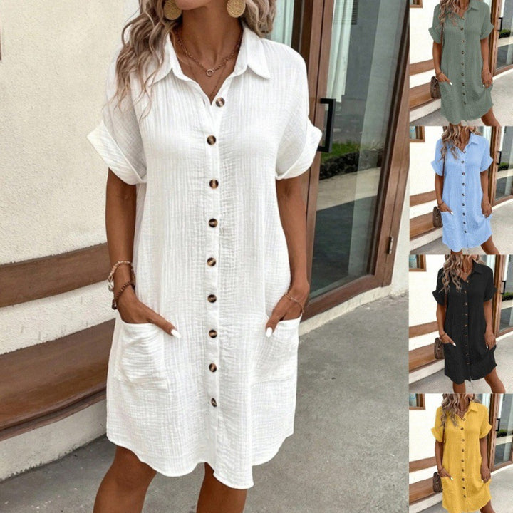 Damen lässiges Sommerhemdkleid Drune
