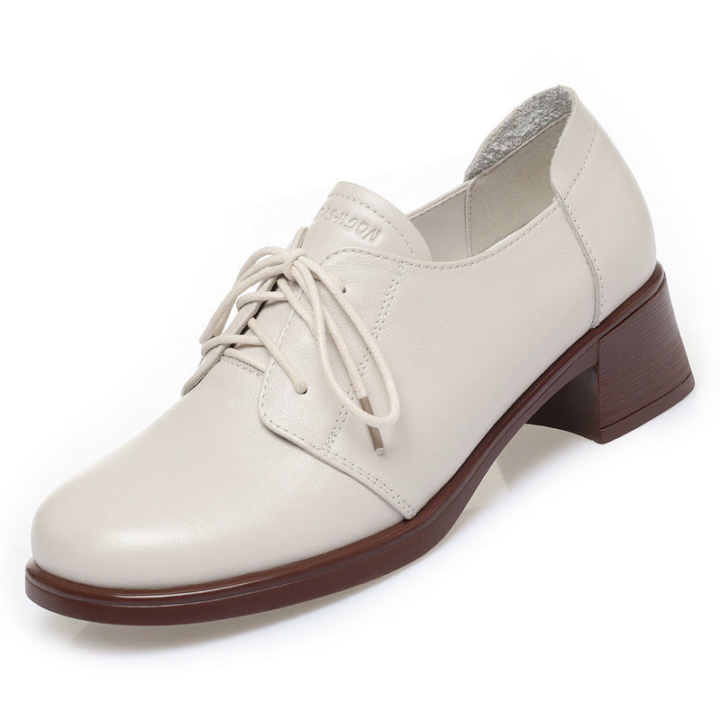 Damen Elegante und bequeme Schnürschuhe mit Blockabsatz Drune