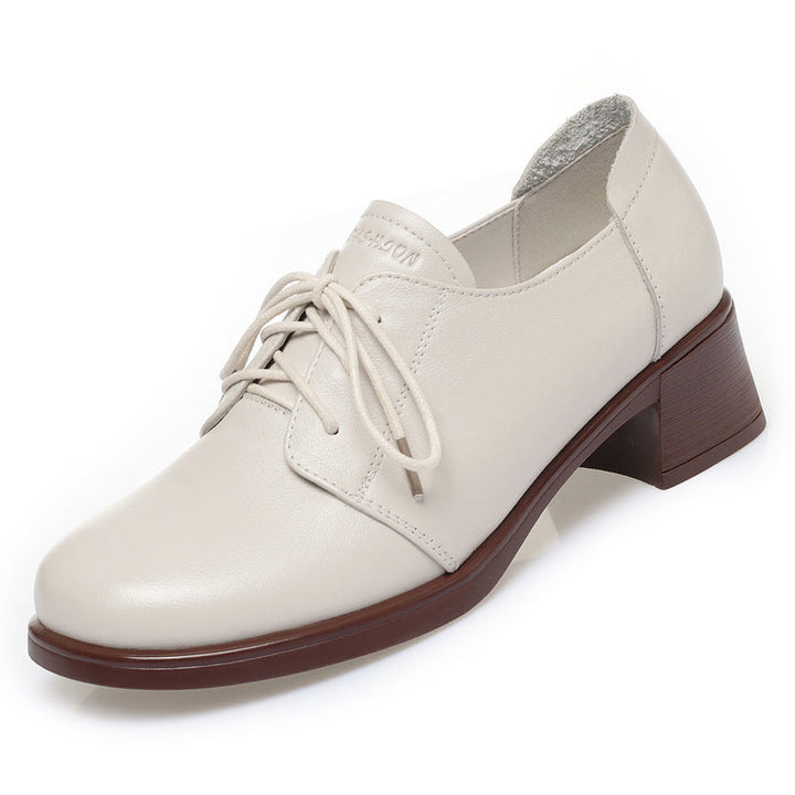 Damen Elegante und bequeme Schnürschuhe mit Blockabsatz Drune