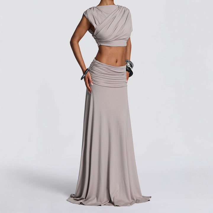 Damen Elegantes Wickelkleid mit raffinierten Drapierungen Drune