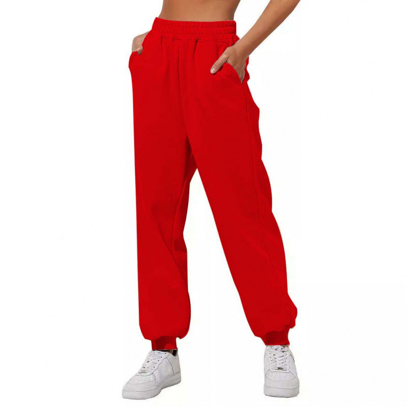 Damen Jogginghose mit elastischem Bund und seitlichen Eingrifftaschen Drune