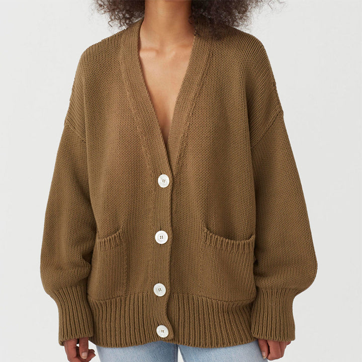 Damen Grobstrickcardigan Drune