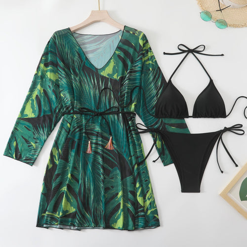 Damen Strandkleid mit passendem Bikini Drune