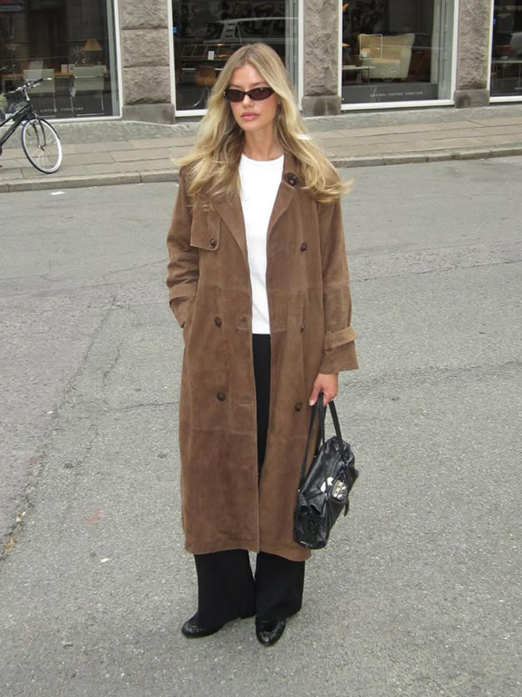 Damen eleganter und stilvoller Longcoat Drune
