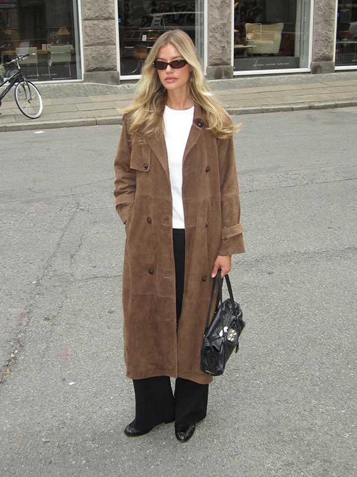 Damen eleganter und stilvoller Longcoat Drune