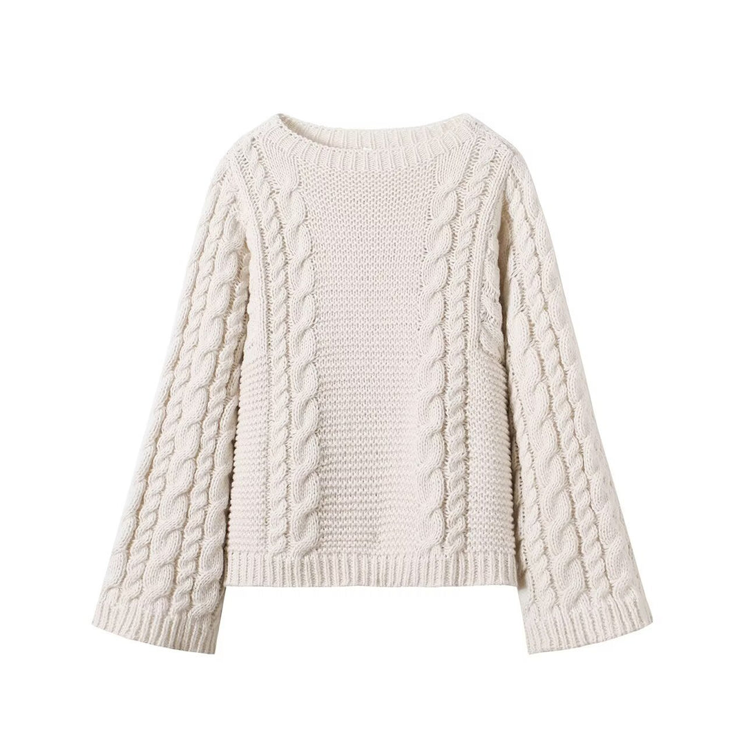 Damen Grobstrickpullover mit strukturiertem Design und weitem Schnitt Drune