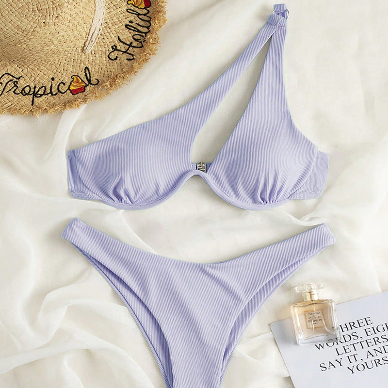 Damen Einseitiger Bikini mit verstellbarem Halter Drune