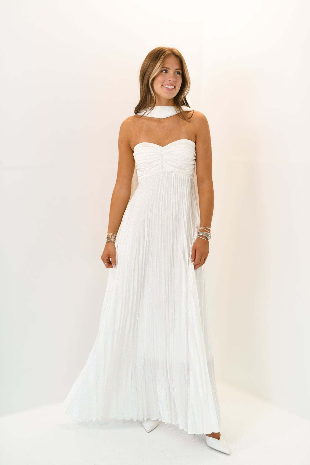 Damen elegante Maxi-Röcke mit Faltenwurf Drune