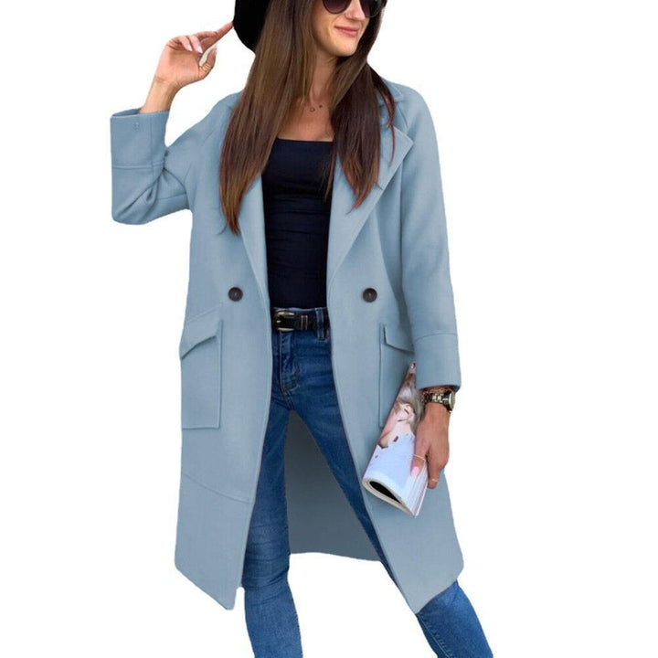 Damen modischer Oversized-Mantel mit eleganten Taschen und gefüttertem Design Drune
